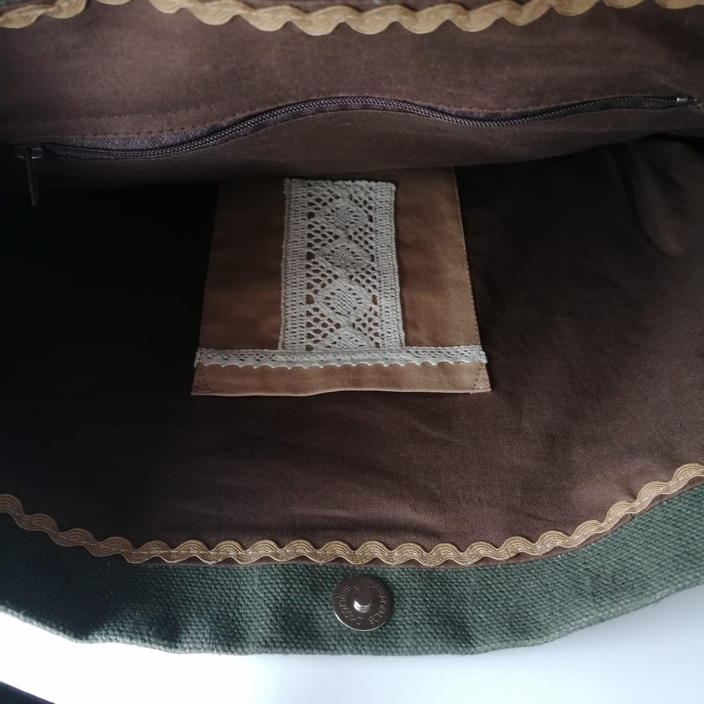 Geanta cu aplicatie crosetata - Pufa&Rina